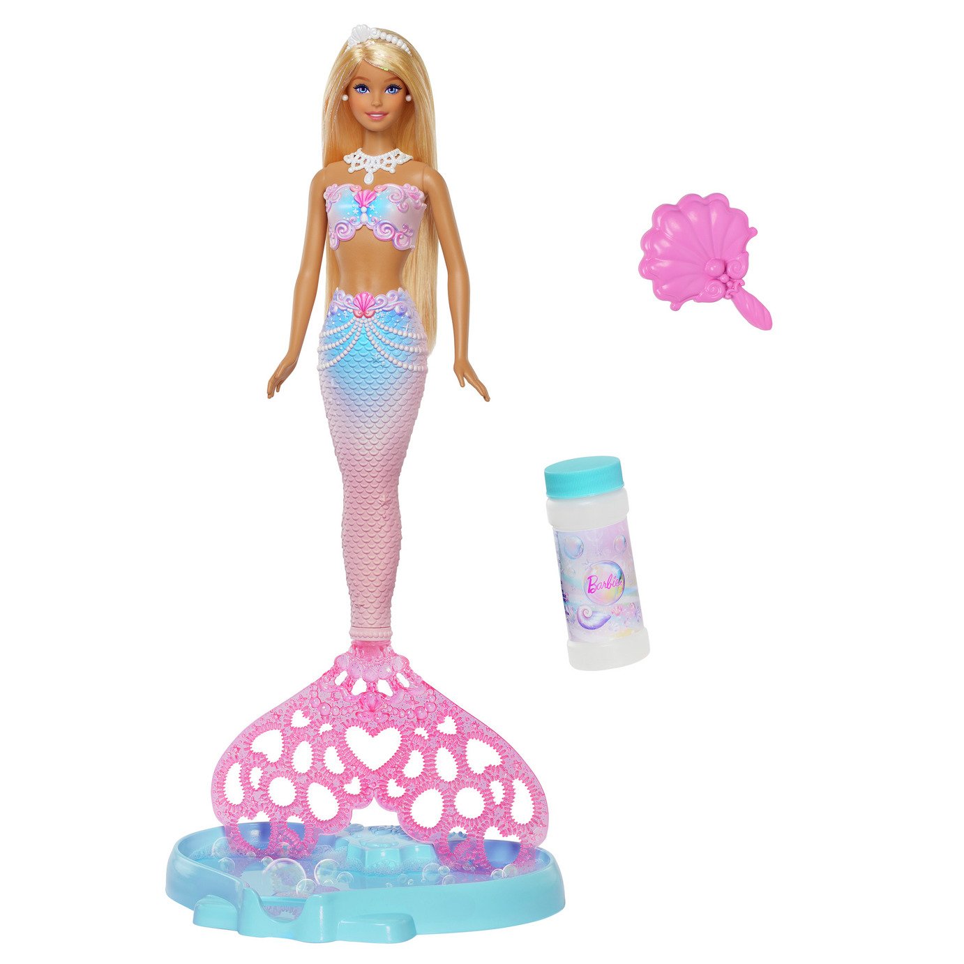 Barbie Bubble Sparkle Mermaid Doll & Accessories - 32cm