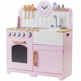 Tidlo Wooden Country Play Kitchen - Pink