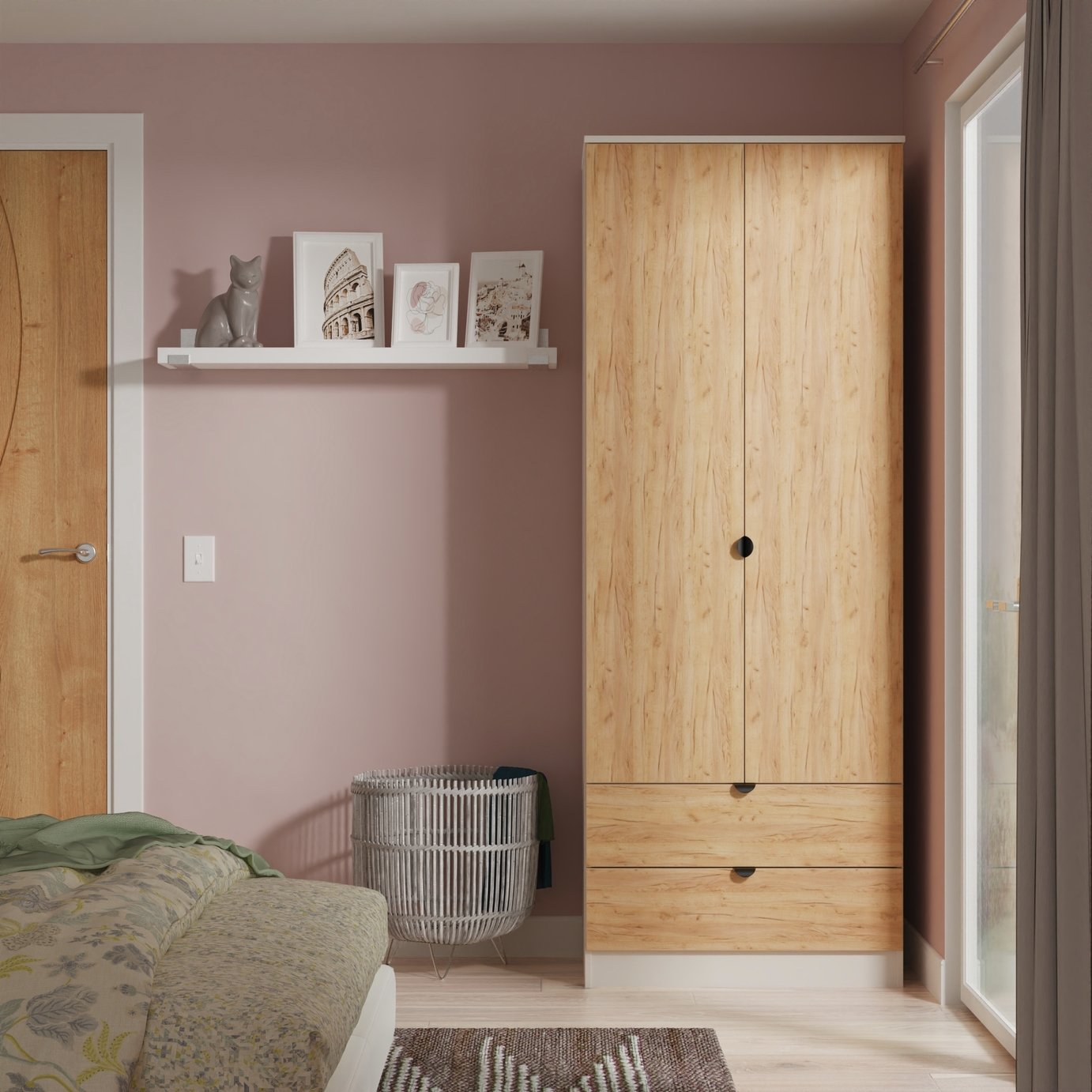 Livara Canmore 2 Door 2 Drawer Wardrobe