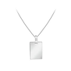 Men's Sterling Silver Personalised Dog Tag Pendant Necklace