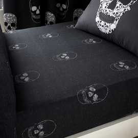 Catherine Lansfield Skulls Black Kids Fitted Sheet
