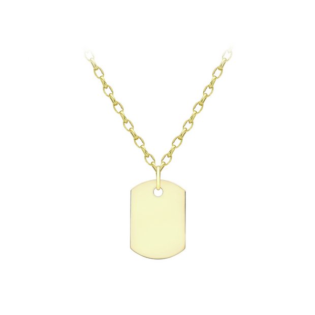 Engraved gold dog outlet tag necklace