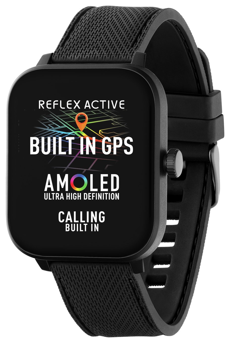 Buy Reflex Active Series 30 Amoled Black Strap Smart Watch Smart