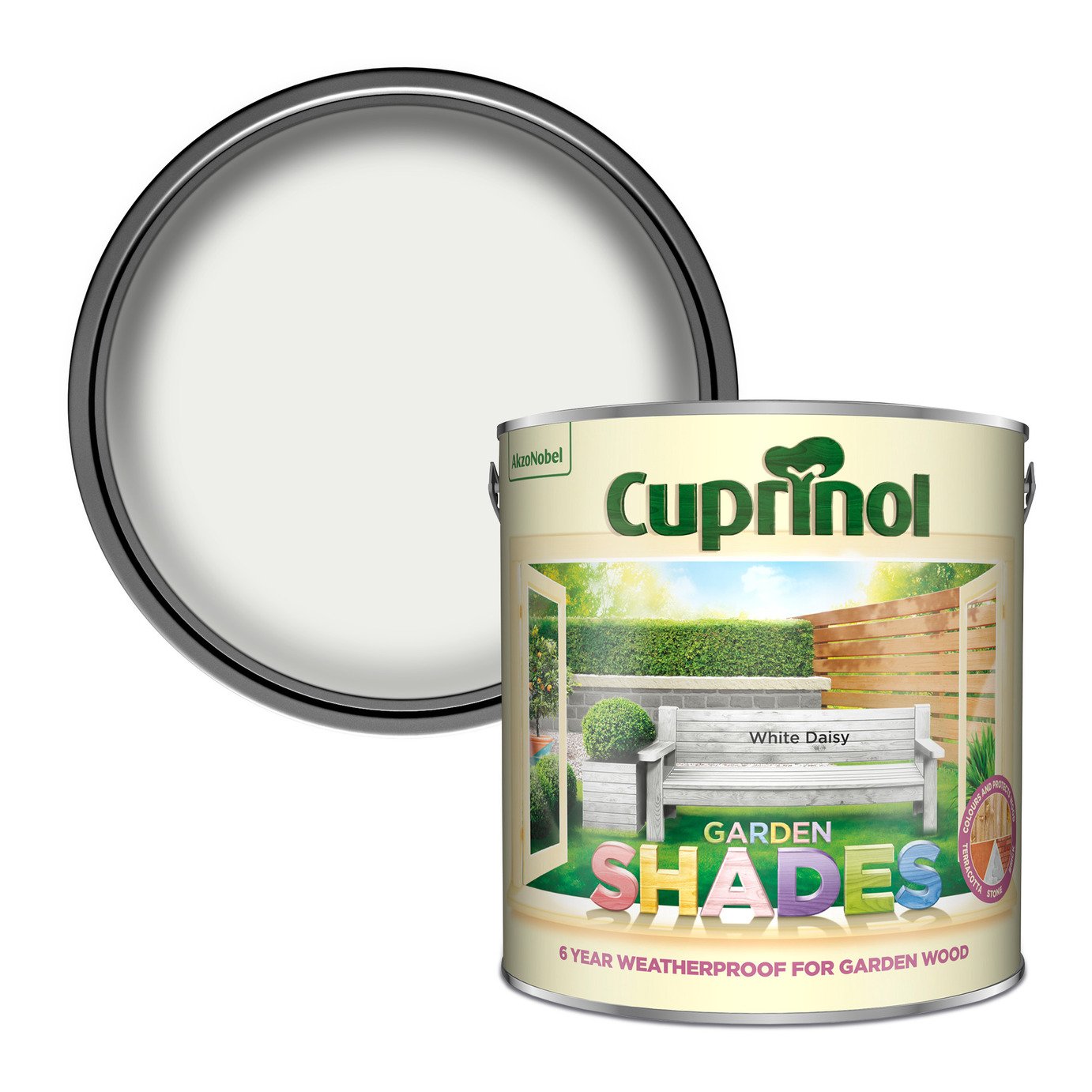 Cuprinol Garden Shades Garden Paint-White Daisy-2.5L