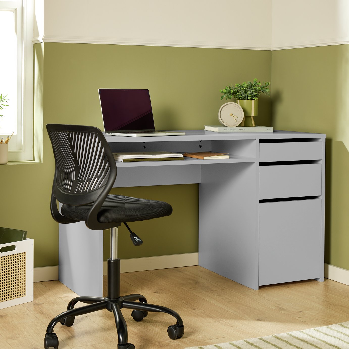 Argos Home Pepper 2 Drawers Large Office Desk