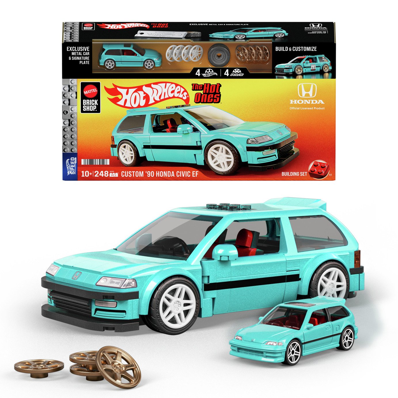 Mattel Brick Shop Hot Wheels '90 Honda Civic EF