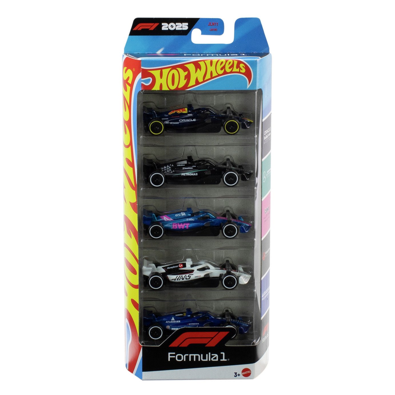 Hot Wheels Formula 1 5-Pack, Set of 5 Die-Cast Toy