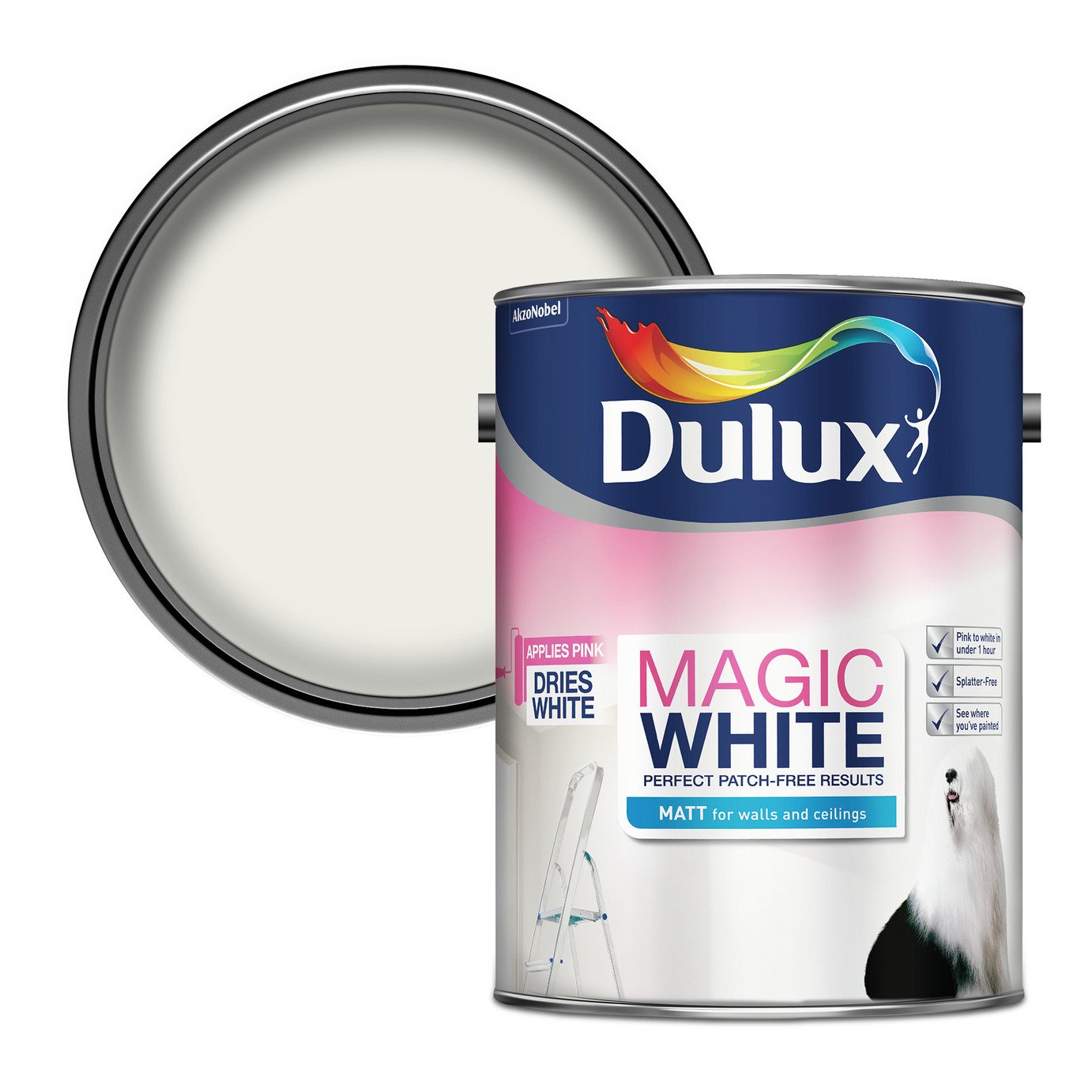 Dulux Magic White Matt Paint - 5L