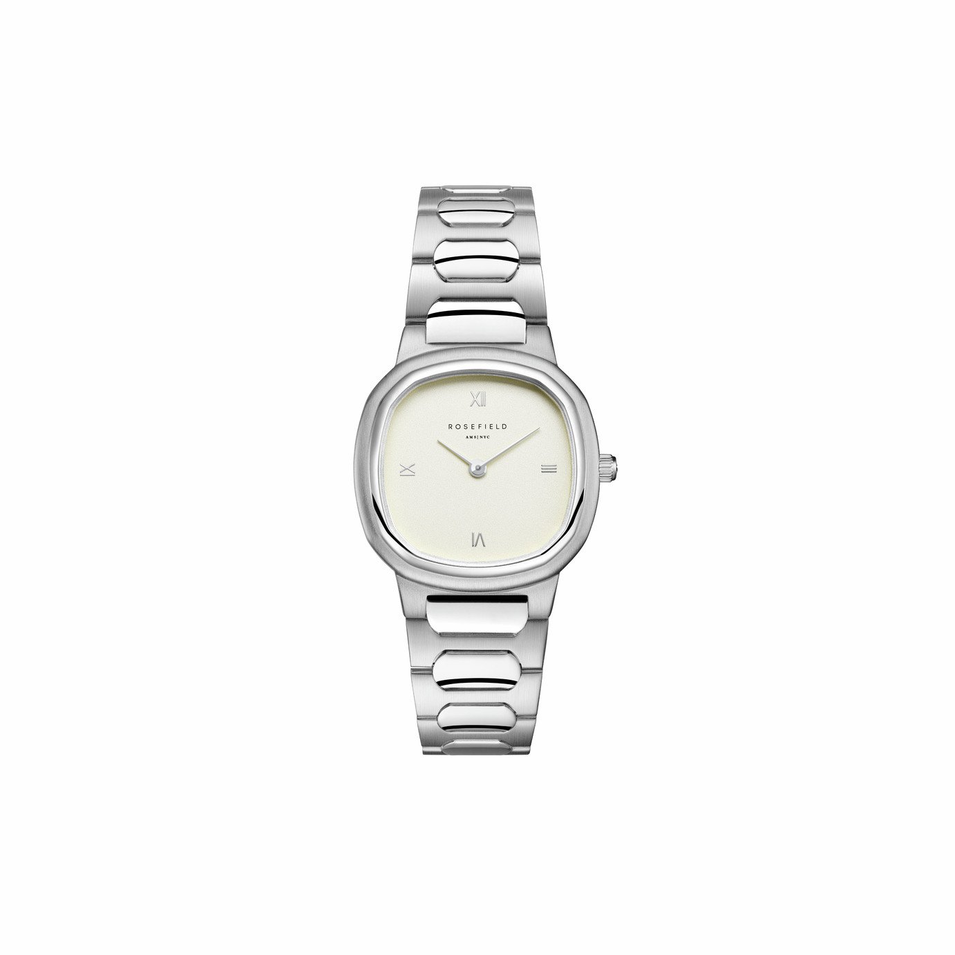 Rosefield Gaia Ladies Silver Dial Steel Bracelet Watch