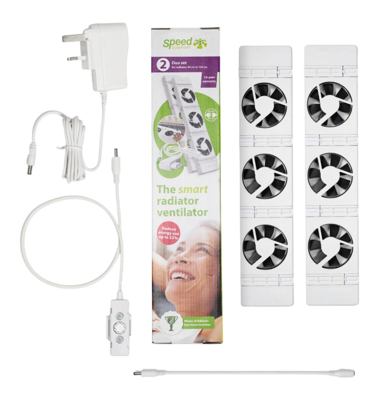 SpeedComfort Radiator Fan Duo Set - White