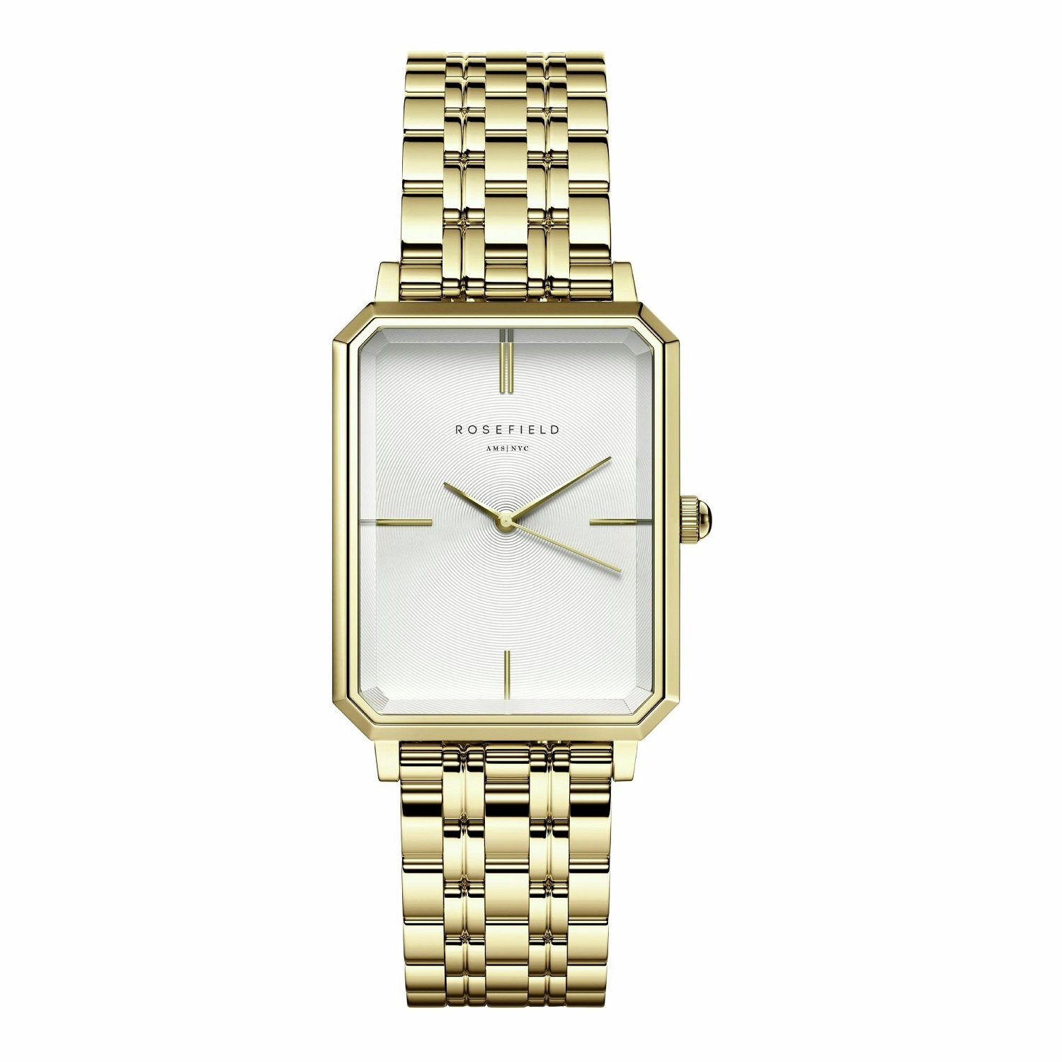 Rosefield Octagon Ladies Gold Colour Steel Bracelet Watch
