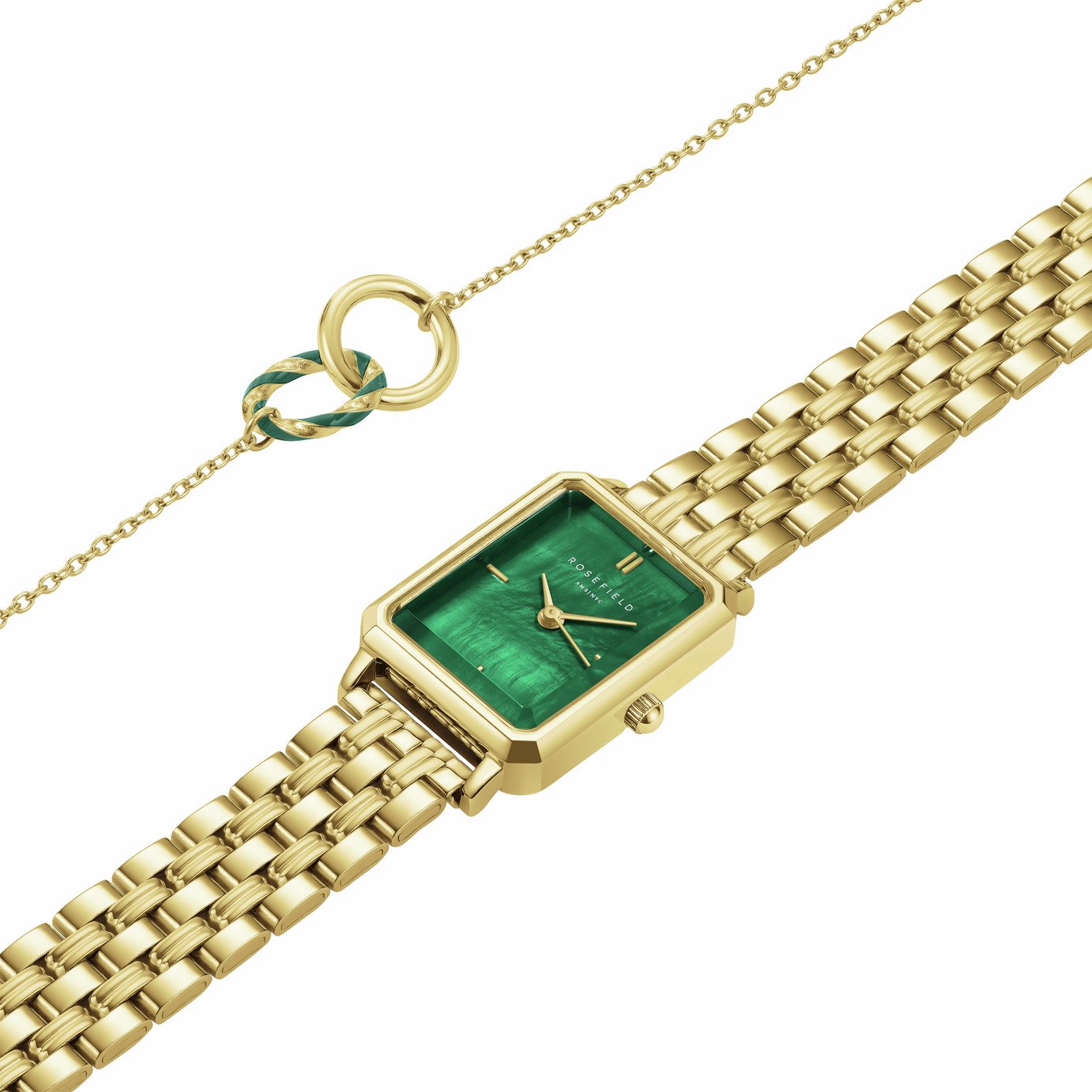 Rosefield Octagon XS Ladies Gold Colour Bracelet Watch