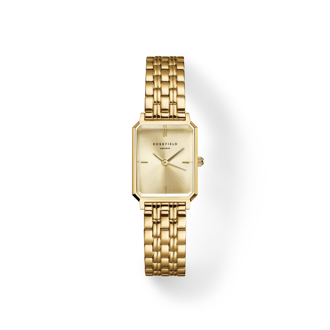 Rosefield Octagon XS Ladies Gold Colour Steel Bracelet Watch