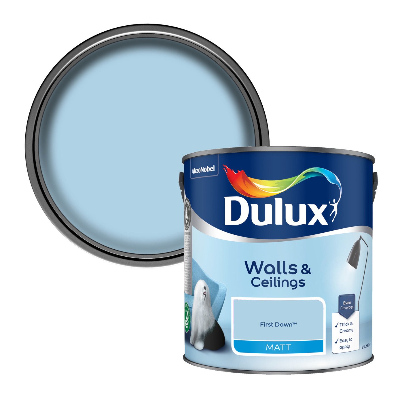 Dulux Walls & Ceilings Matt Paint First Dawn - 2.5L