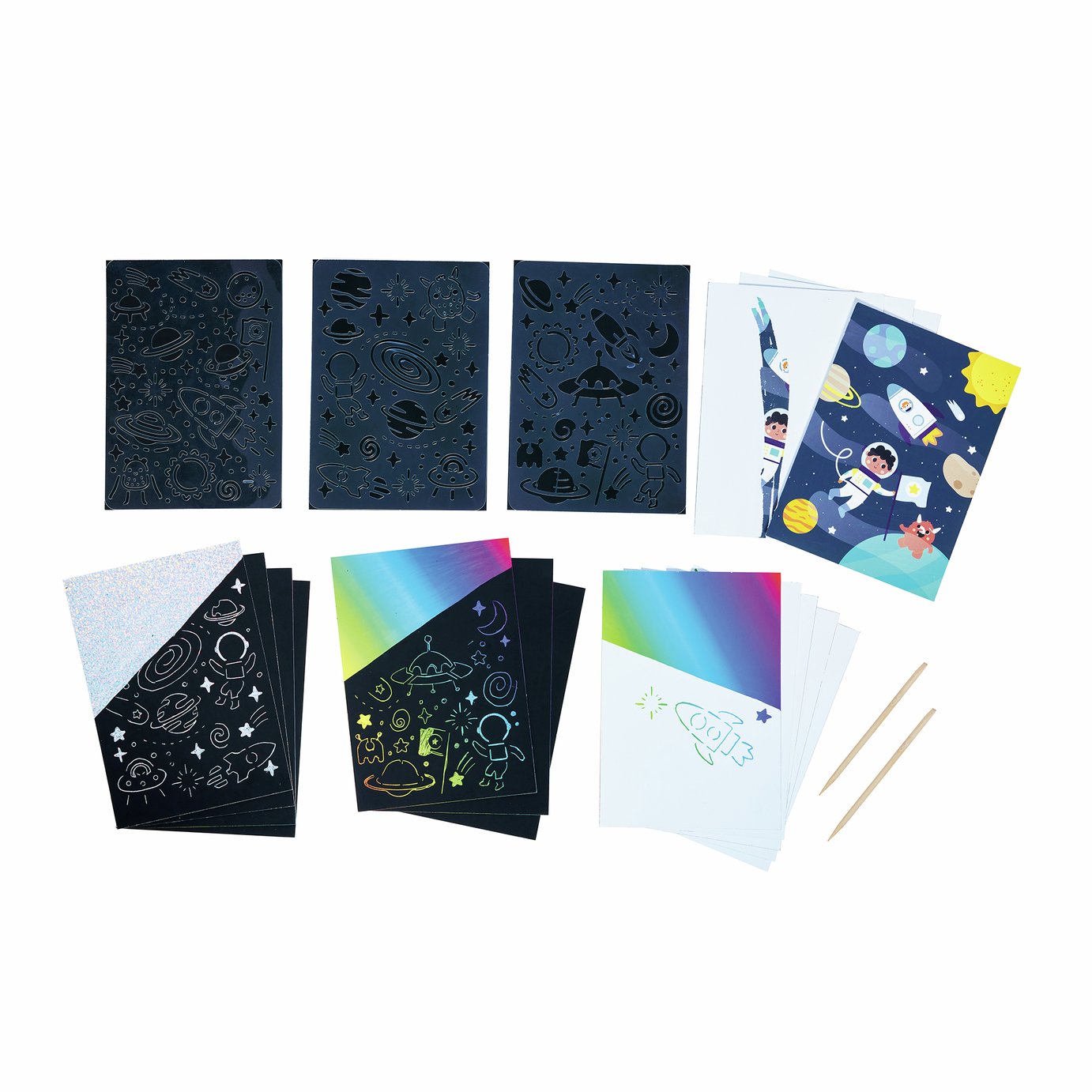 Chad Valley Space Scratch Art Set 