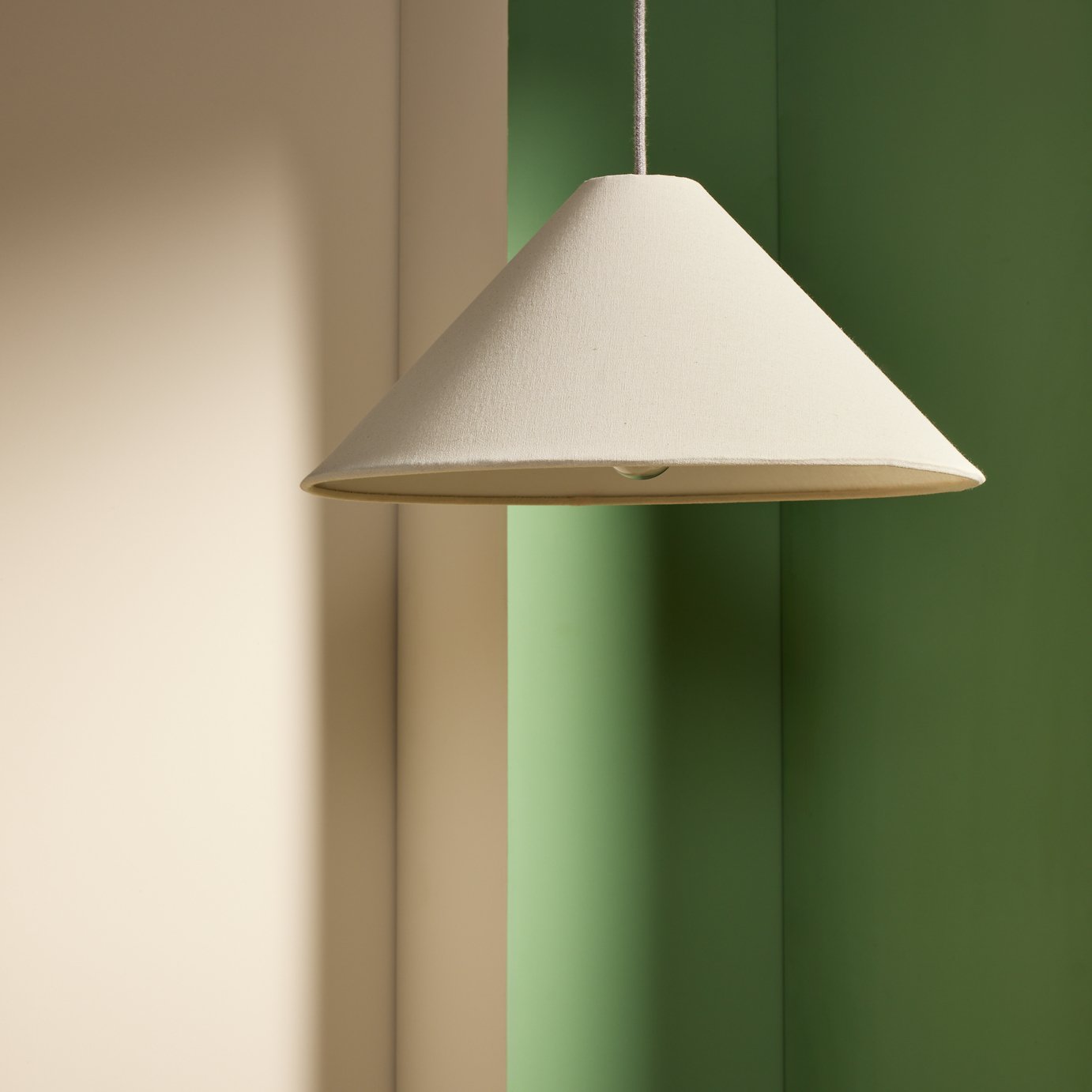 Habitat Oatmeal Cone Taper XL Easy Fit Lampshade - 50cm