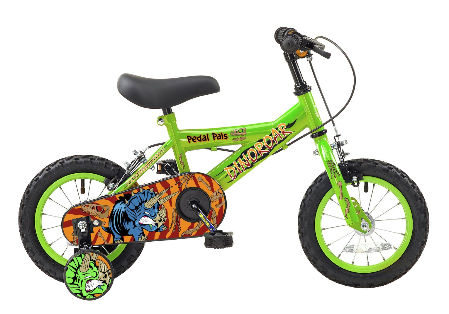 Pedal Pals 12 inch Wheel Size Kids Mountain Bike - Green