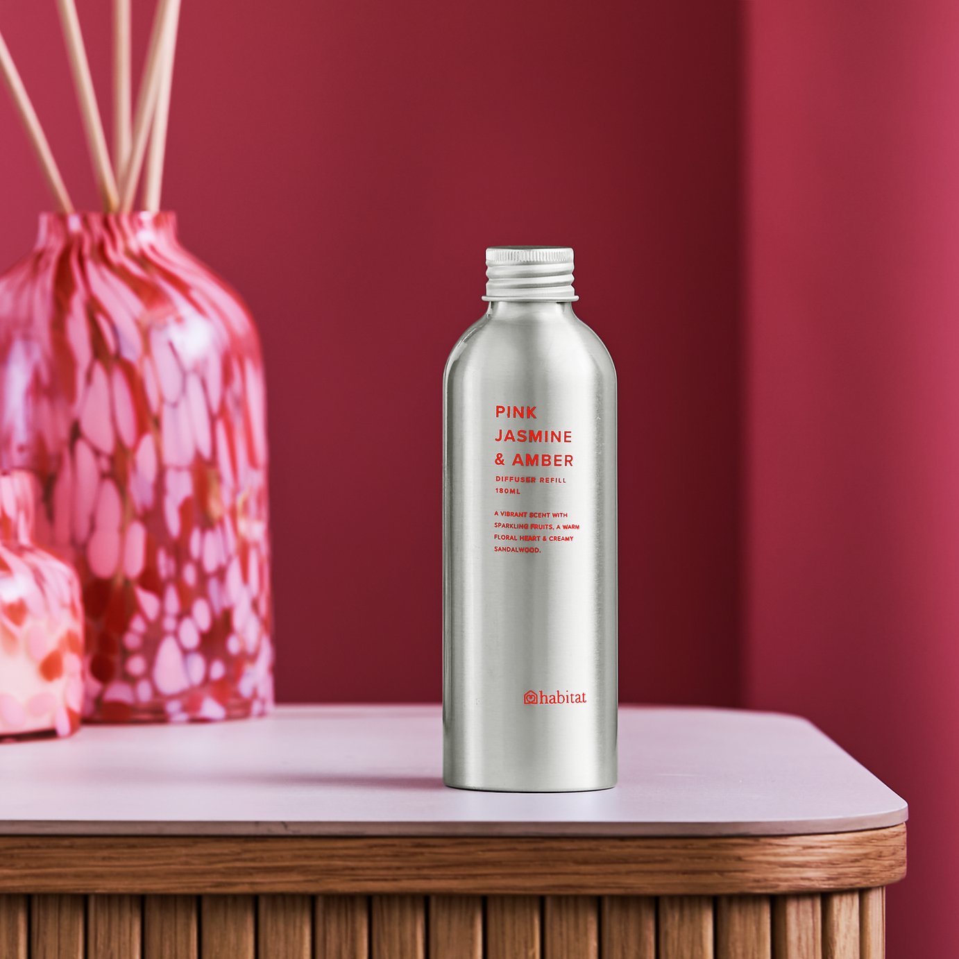Habitat 180ml Diffuser Refill - Pink Jasmine & Amber