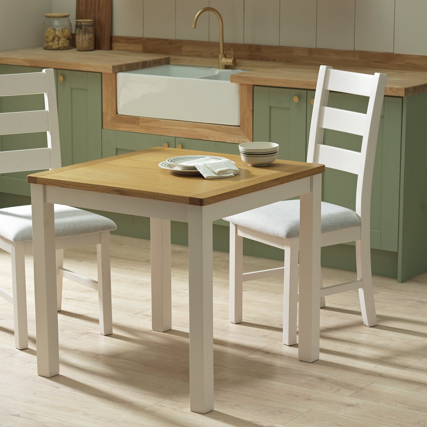 Argos Home Ashwell 2 Seater Dining Table - Cream