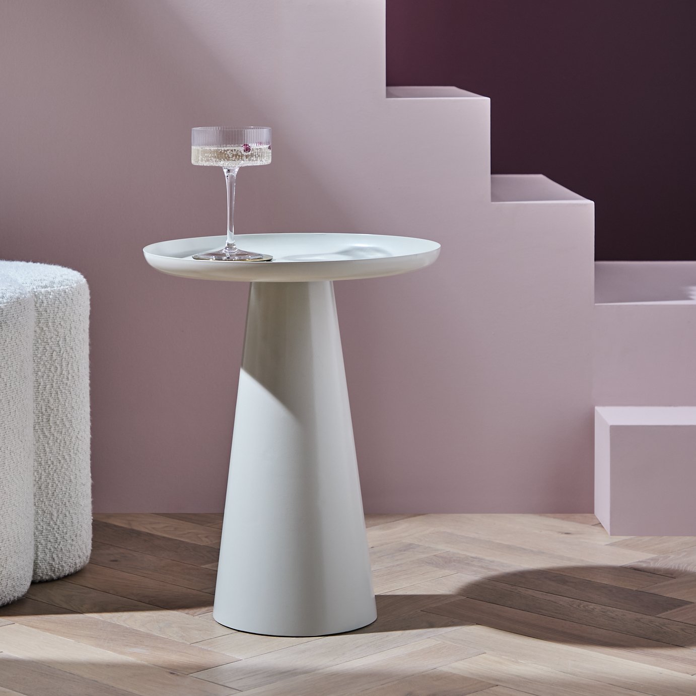 Habitat Caben Side Table - Light Grey