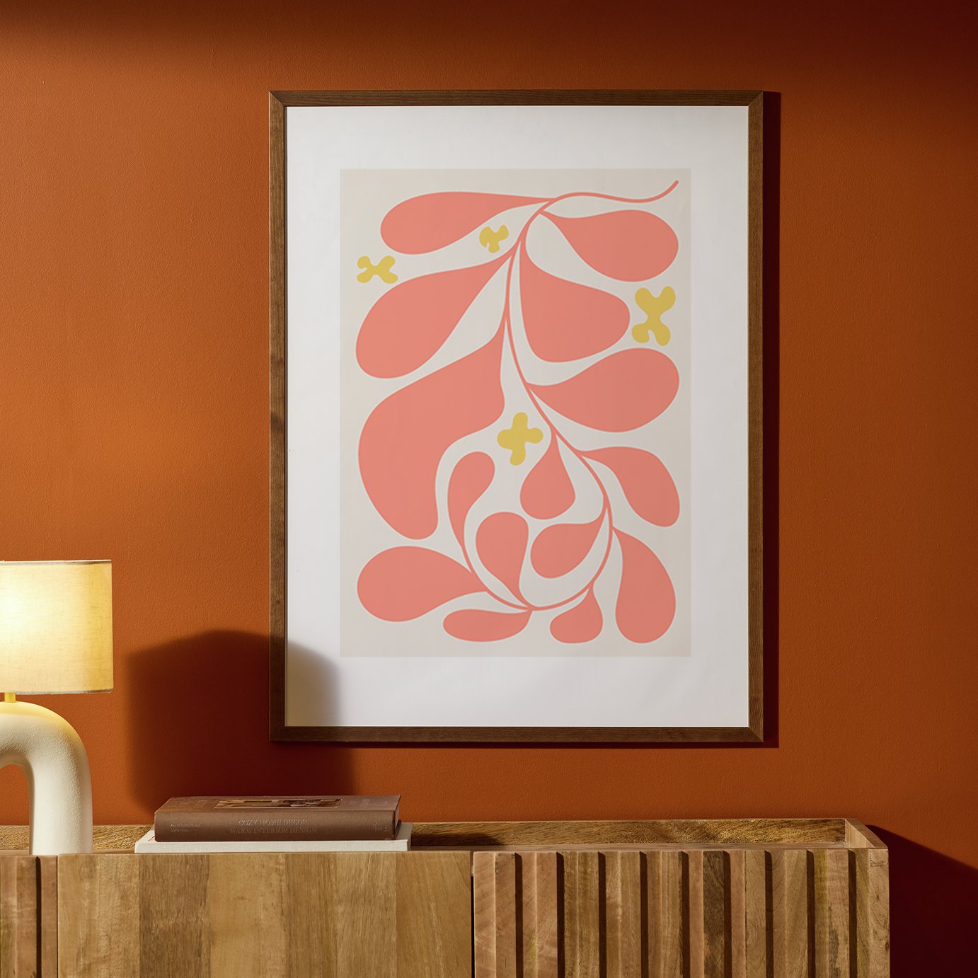 Habitat Walnut Wooden Wall Picture Frame - 60x80cm