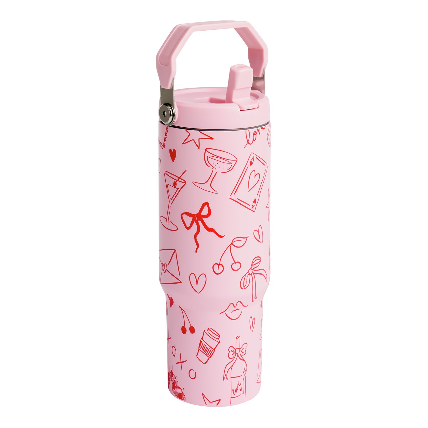Argos Home Pink Icon Travel Cup - 840ml