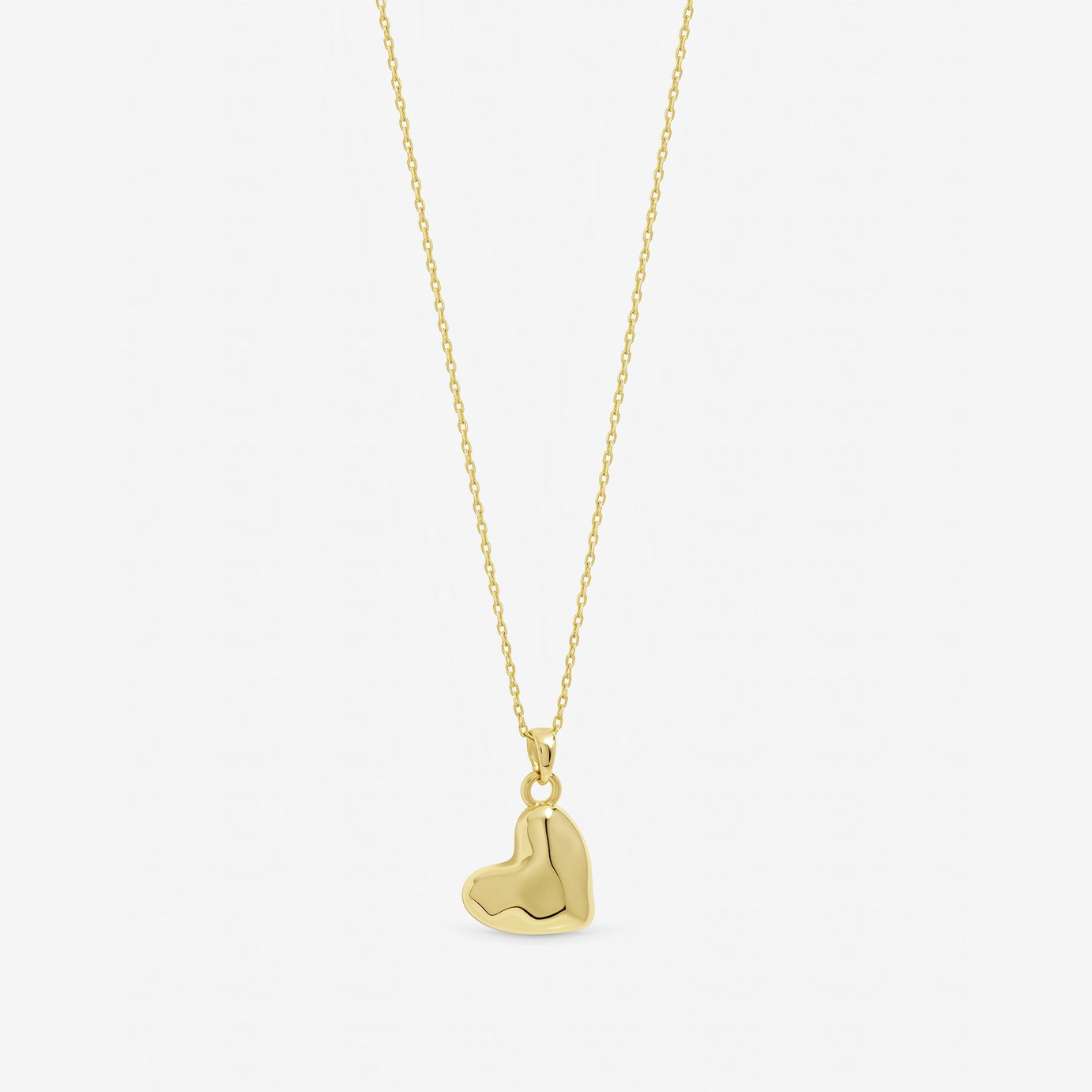 Inicio Gold Plated Molton Heart Pendant Necklace