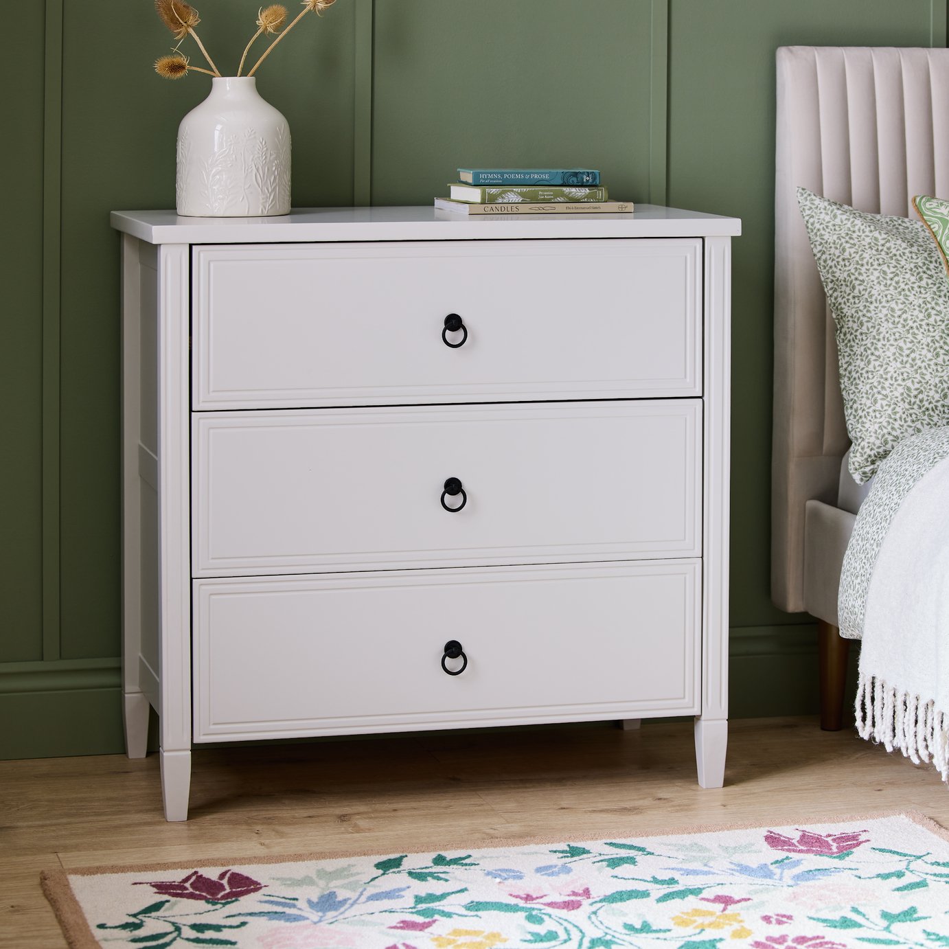 Argos Home Lucie 3 Drawer Chest - Off White