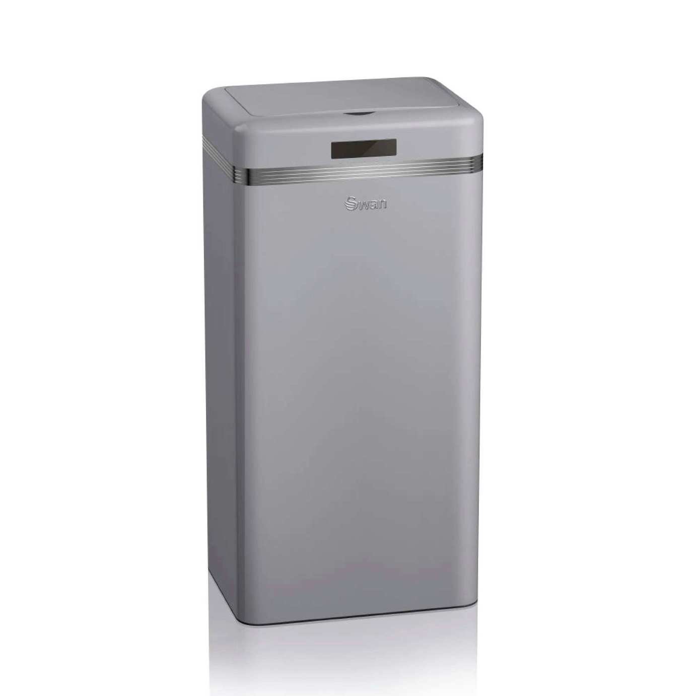 Swan 45L Retro Square Sensor Bin - Grey