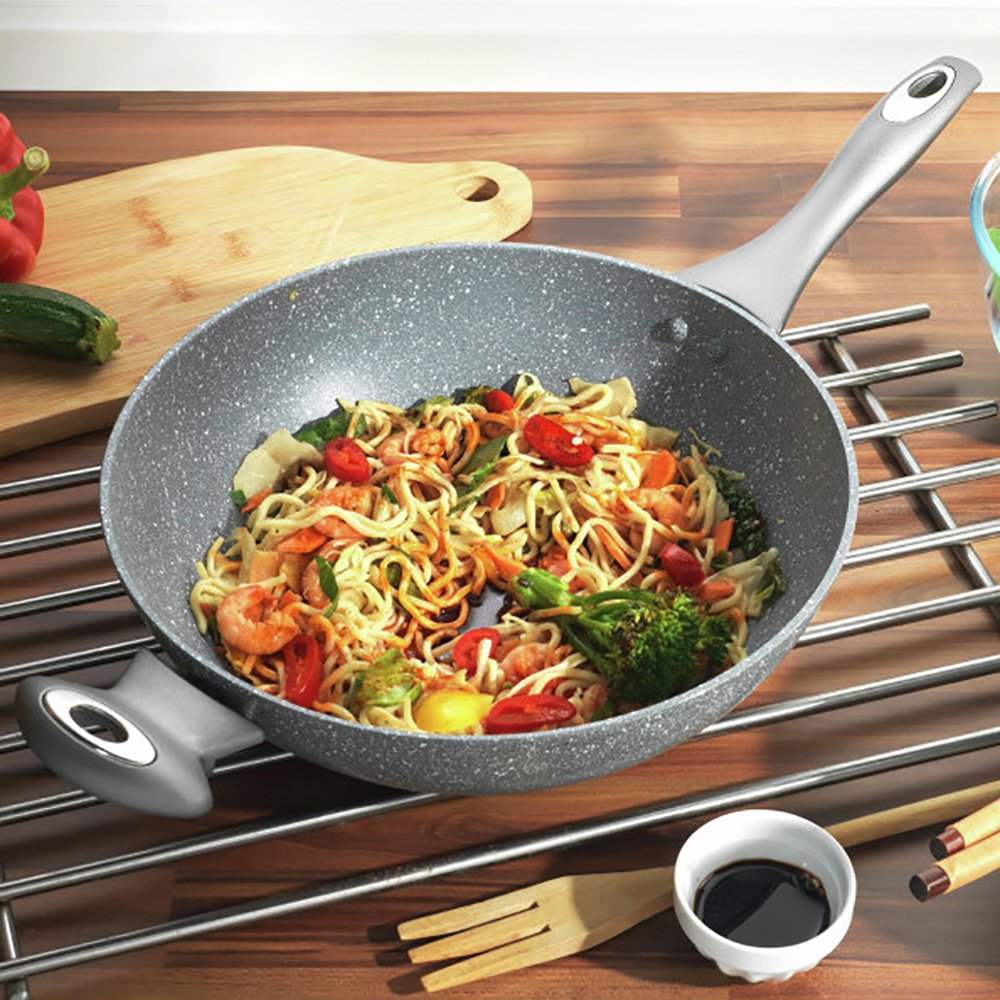 Salter Marblestone 28cm Aluminium Wok