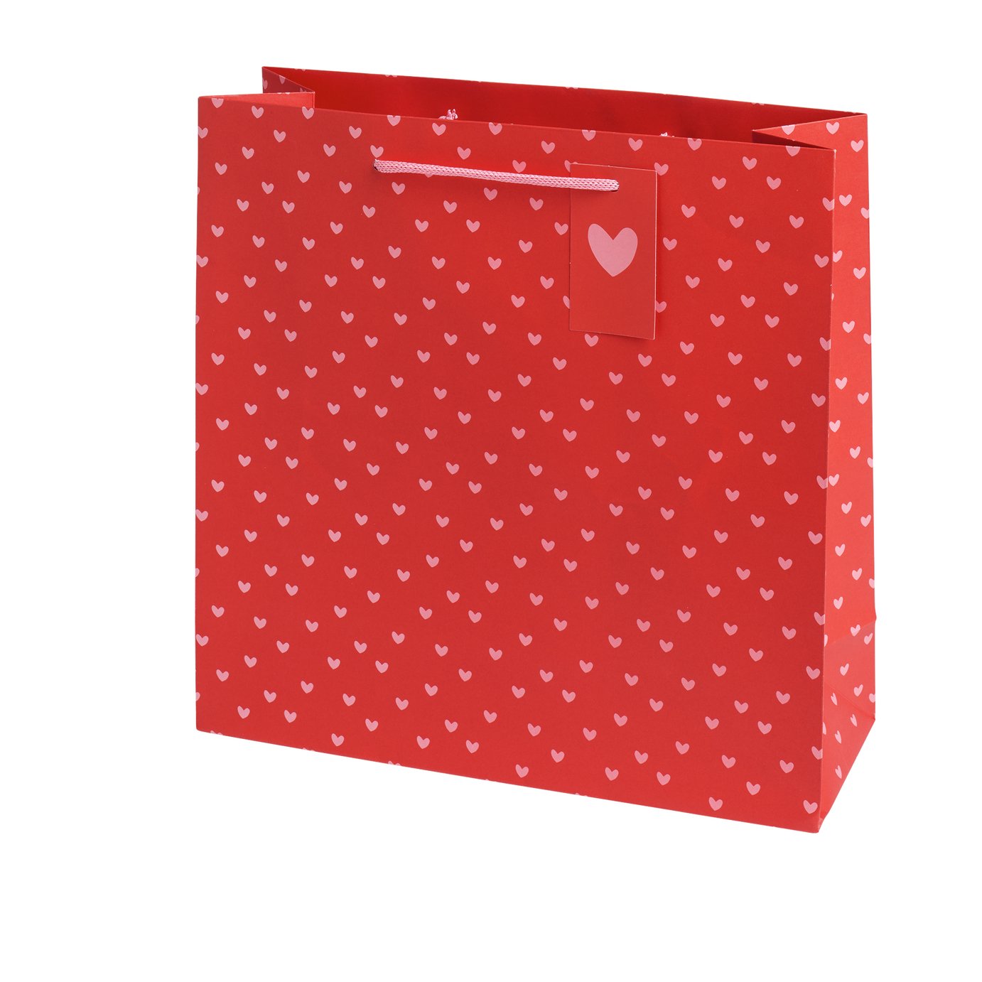 Argos Home Large Square Heart Bag & Tissue Paper