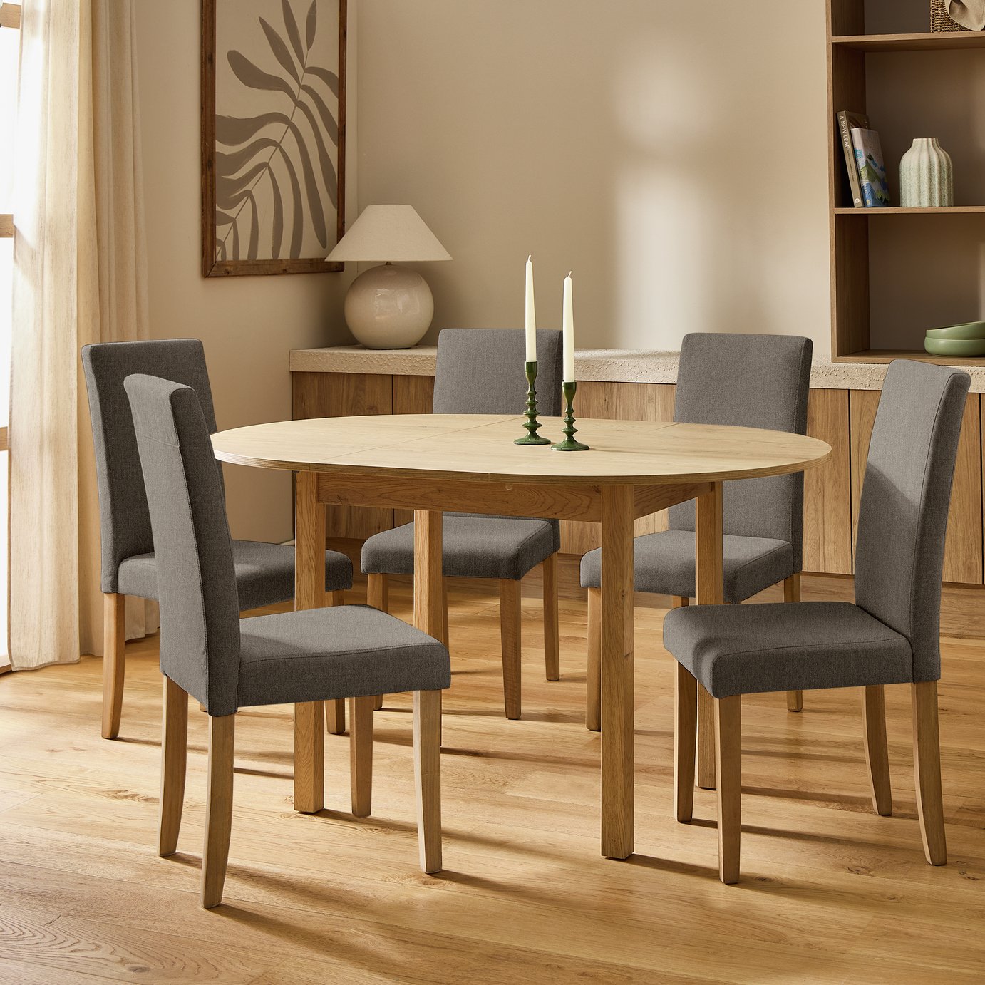 Argos Home Sendi Oval Dining Table & 4 Midback Chairs