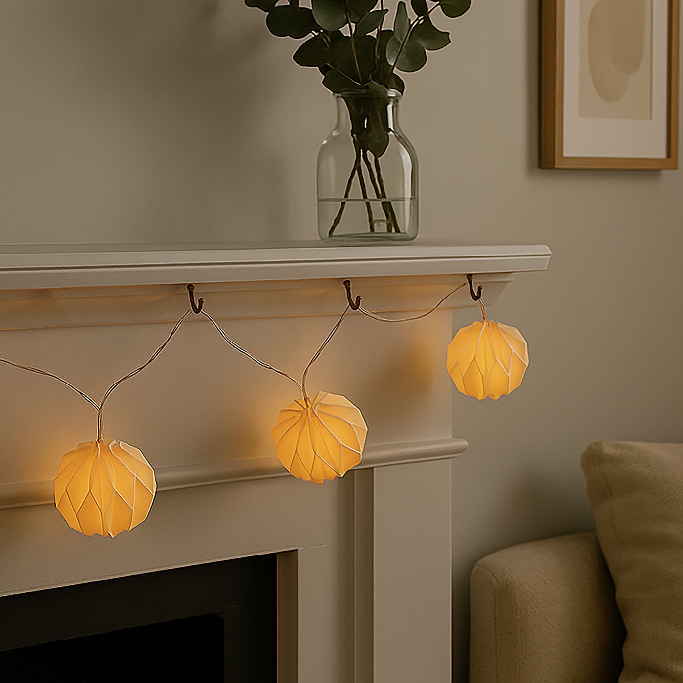 Searchlight Paper Lantern String Light