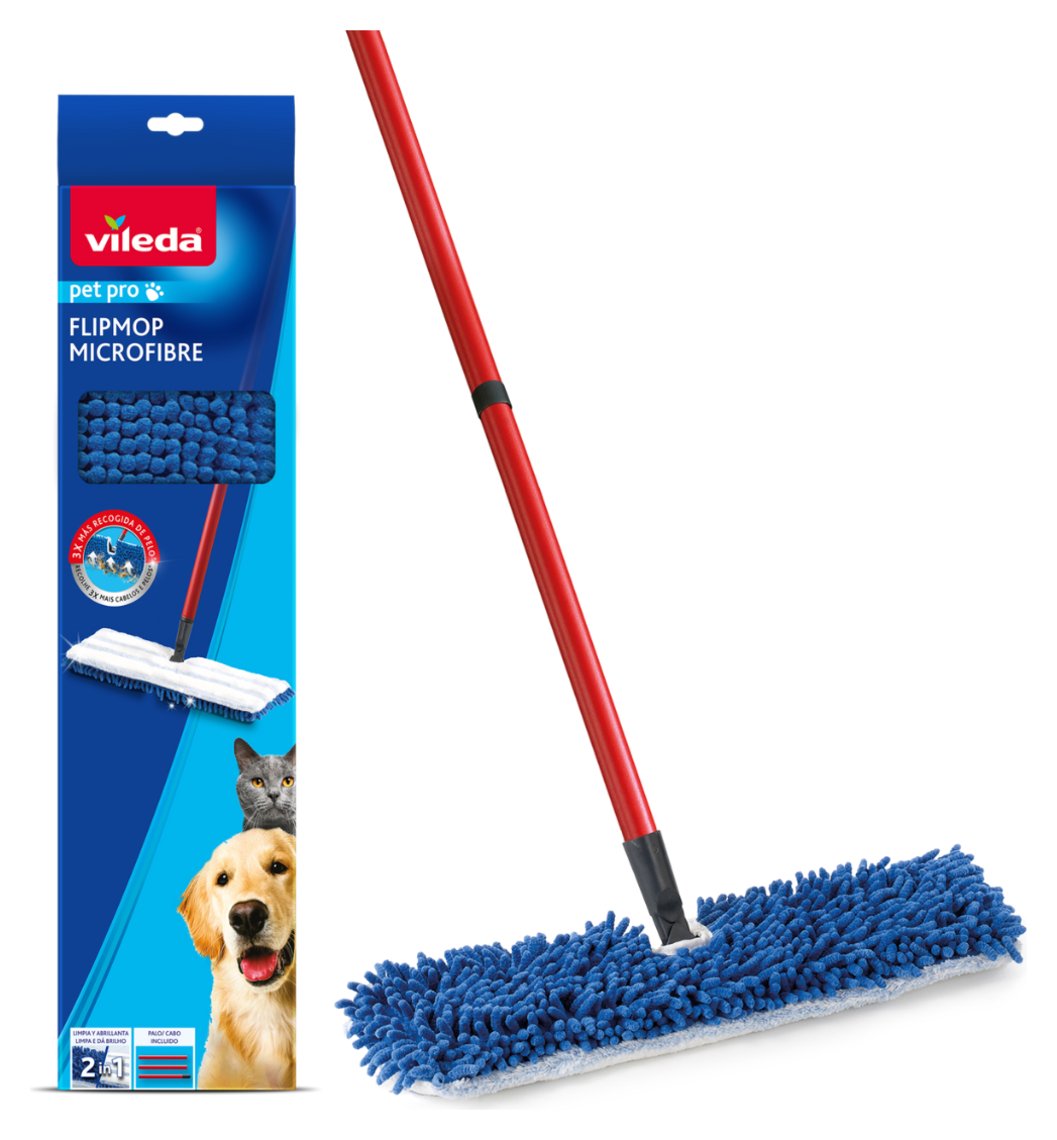 Vileda Pet Pro Flipmop Microfibre Flat Mop