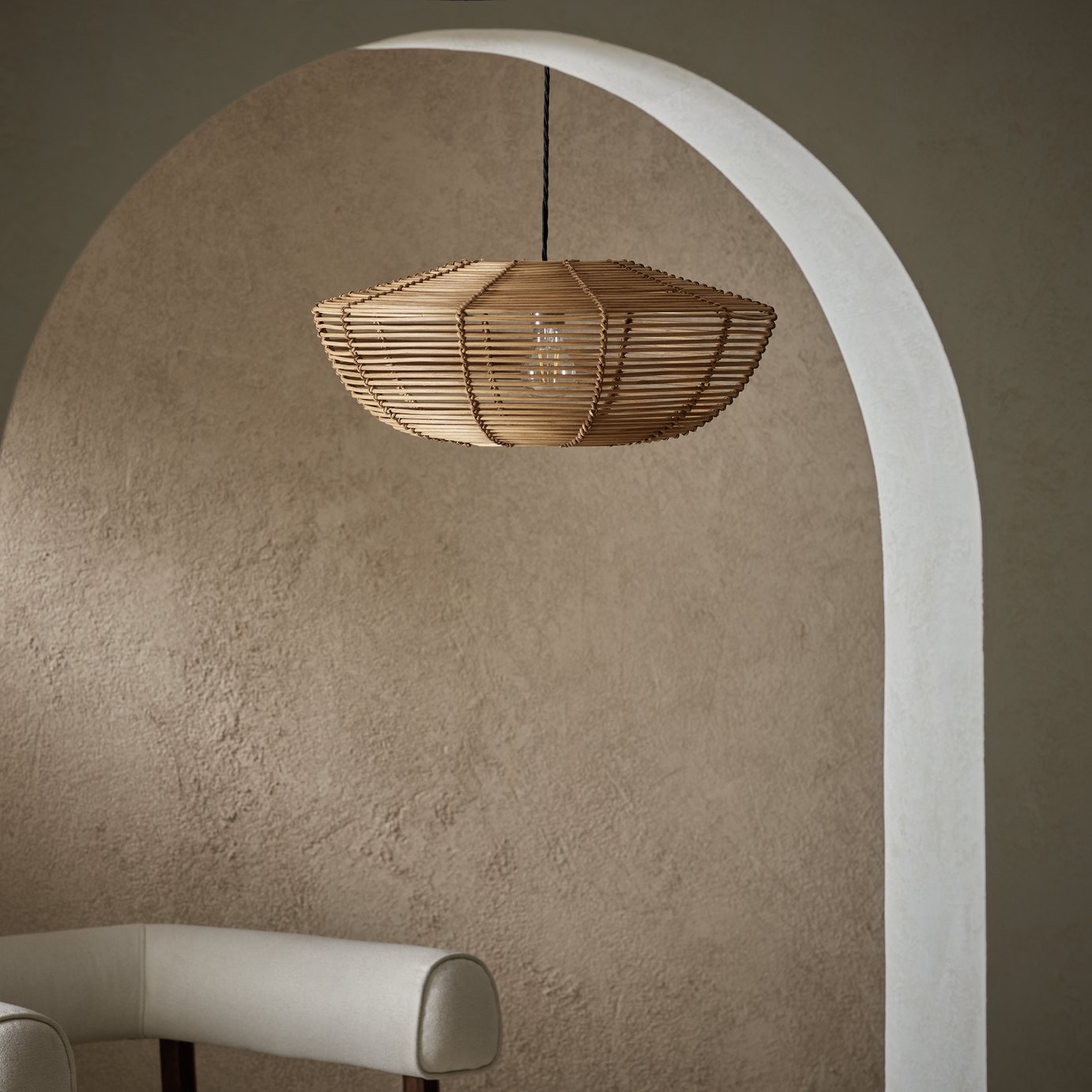 Habitat Mariana Natural Rattan Easy Fit Lampshade - 50cm