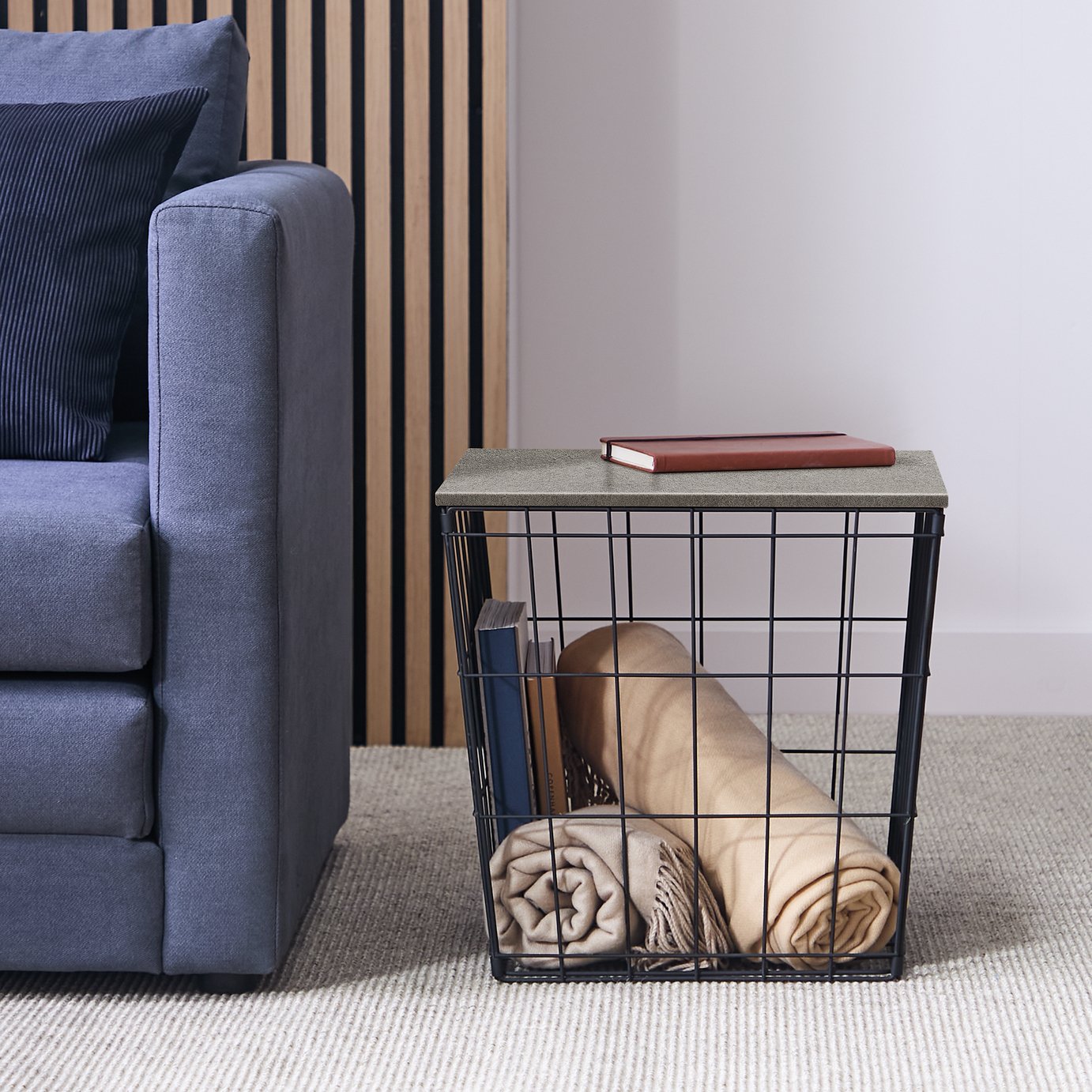 Argos Home Storage Side Table - Stone
