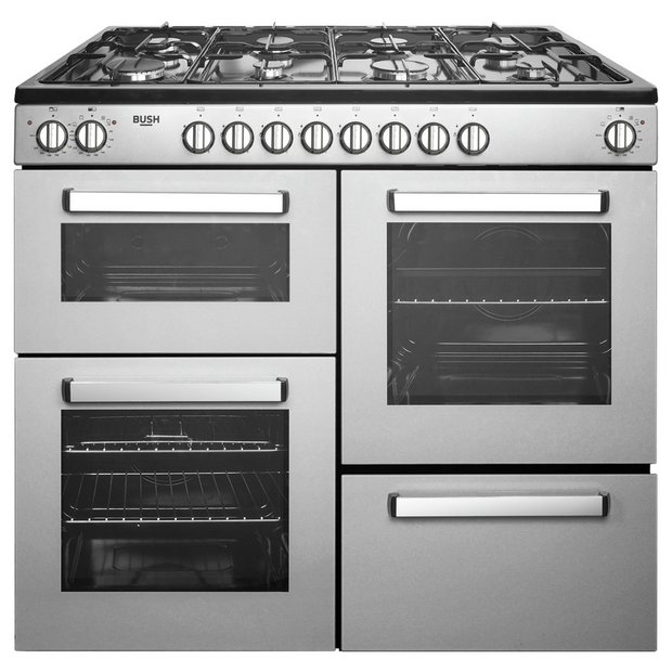 Buy Bush BRC100DHESS 100cm Dual Fuel Range Cooker - Silver | Range cookers  | Argos