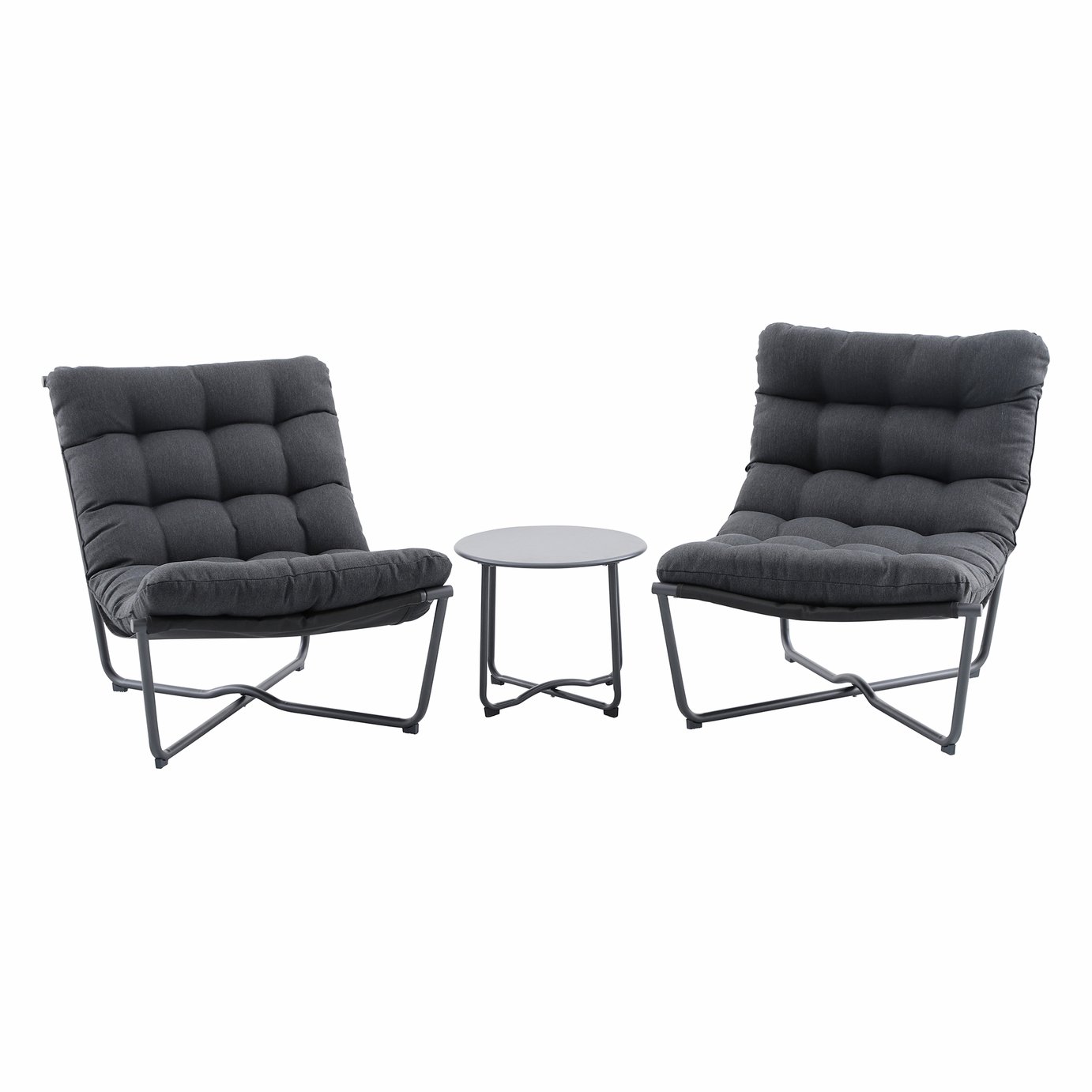 Pacific Clermont Set of 2 Outdoor Lounging Set - Anthracite