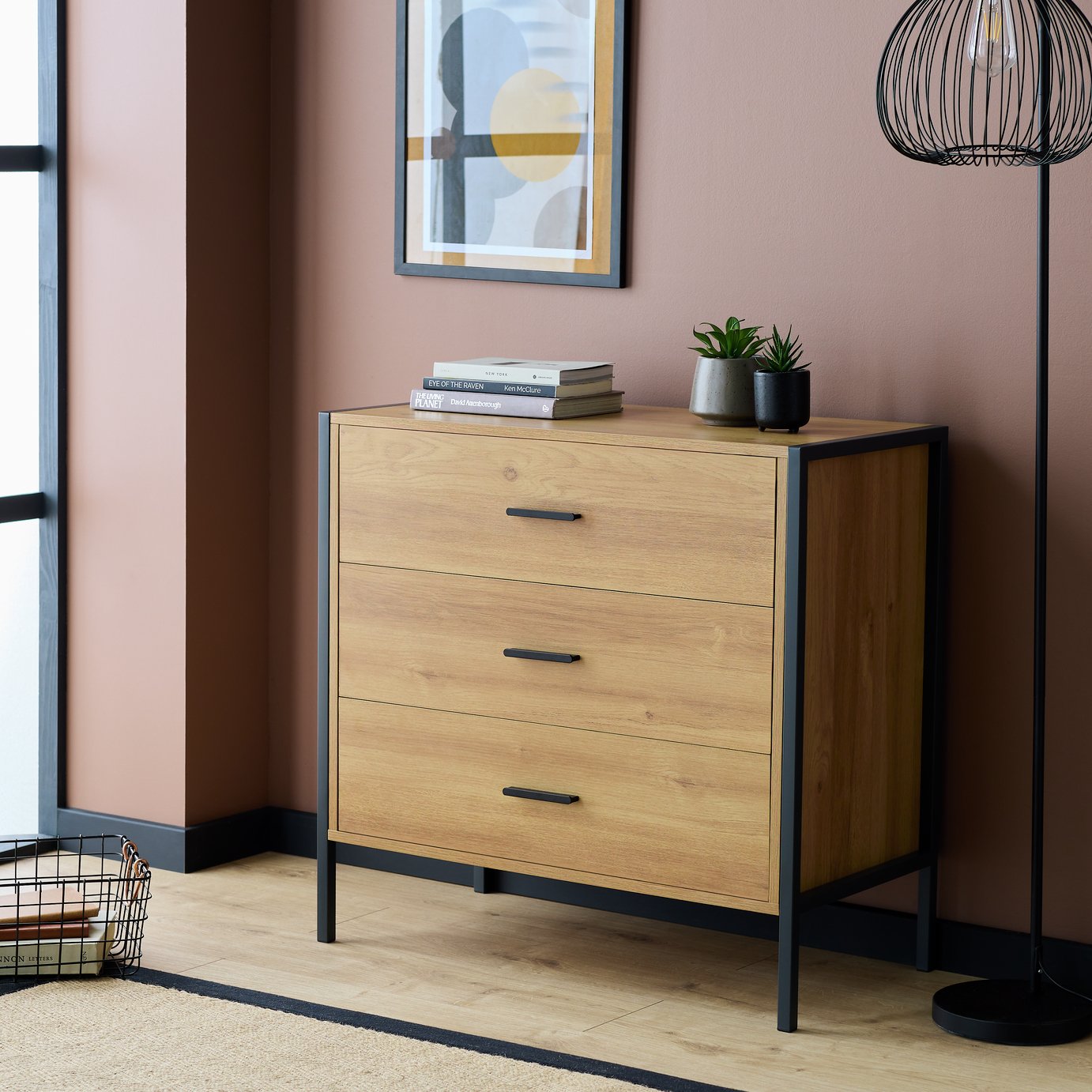 Argos Home Loft Living 3 Drawer Chest - Oak