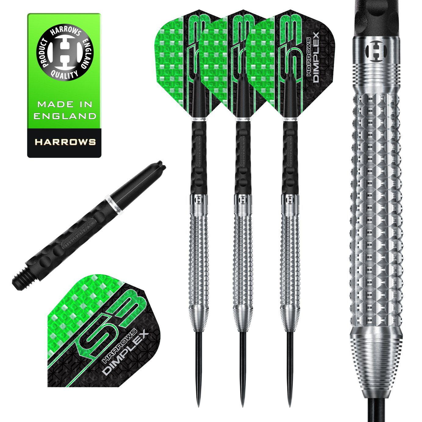 Harrows Darts Technology Keramic MED. 2BA Set Of 3 White Dart Shafts BNIP