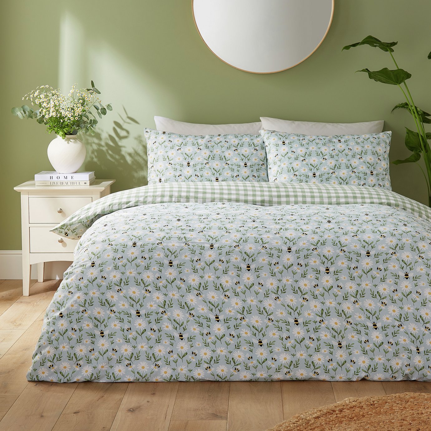 Silentnight Daisy Bee Blue Bedding Set - King size