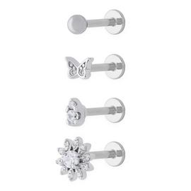 State of Mine Stainless Steel Butterfly Labrets - Set of 4