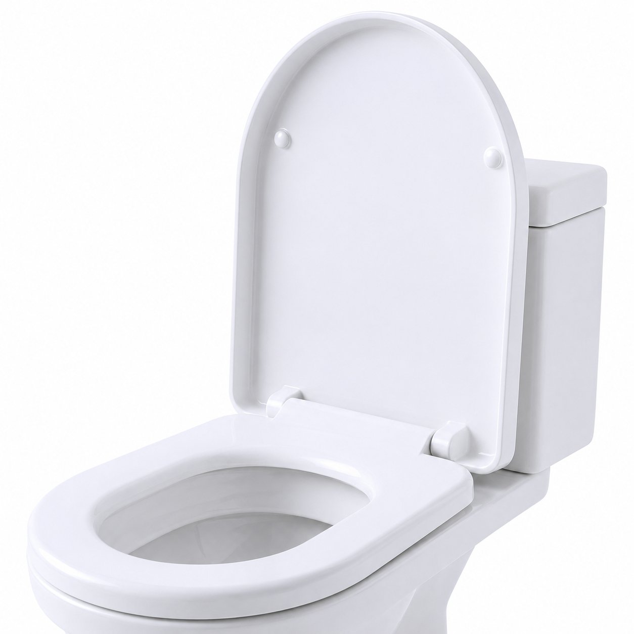 Harbour Housewares Square Soft Close Toilet Seat - White