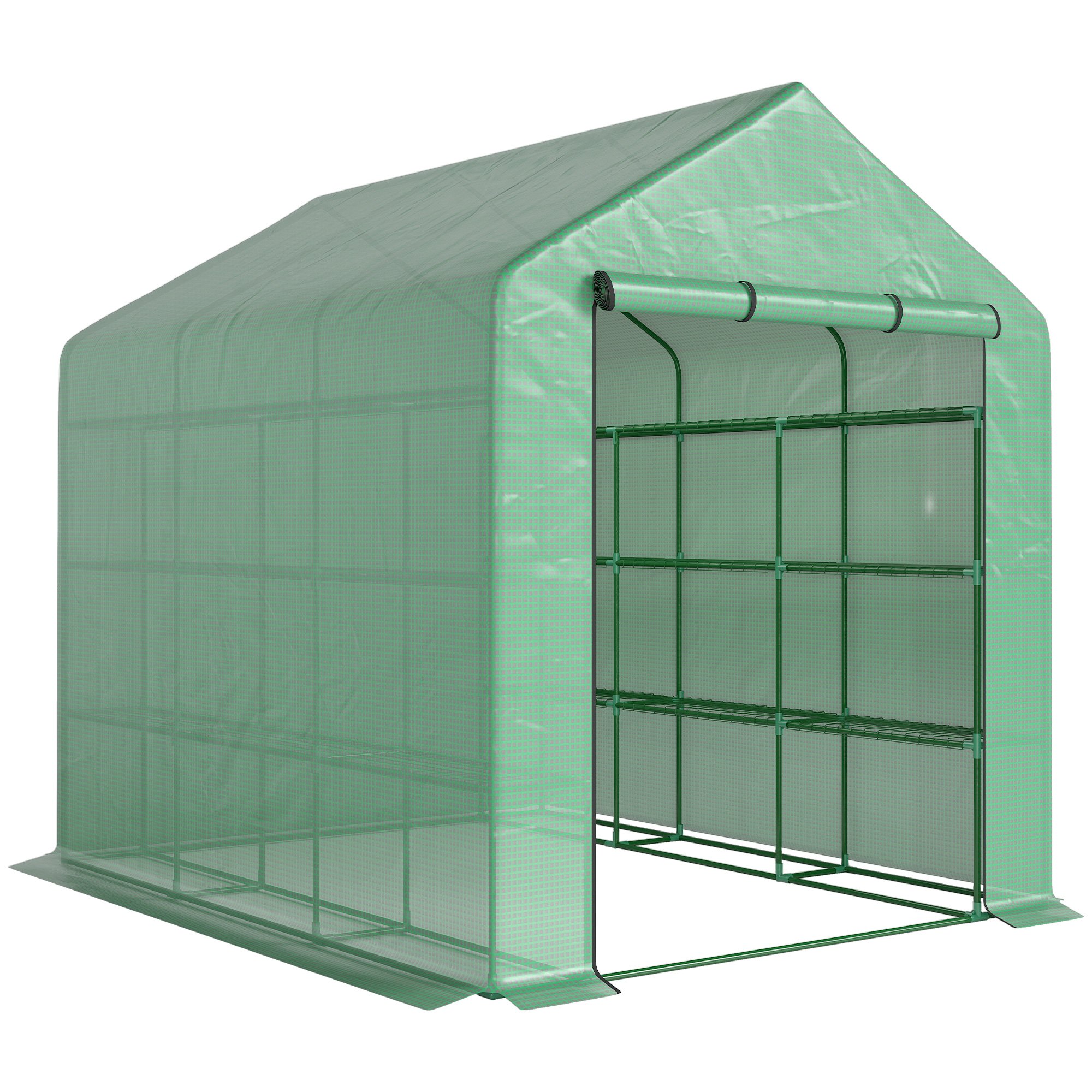 Outsunny Walk-in Greenhouse – Green