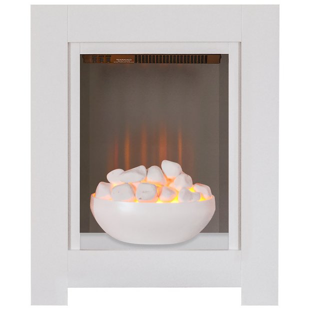 Buy Adam Monet Electric Freestanding Fire Suite - White | Electric fires |  Argos