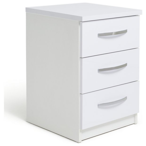 Argos bedside cabinets white shop gloss