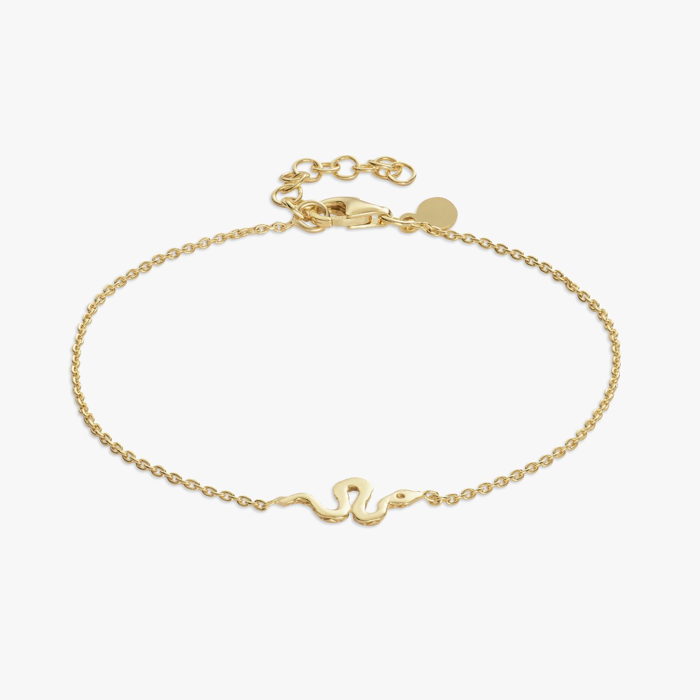 Revere 9ct Gold Plated Sterling Silver Snake Bracelet