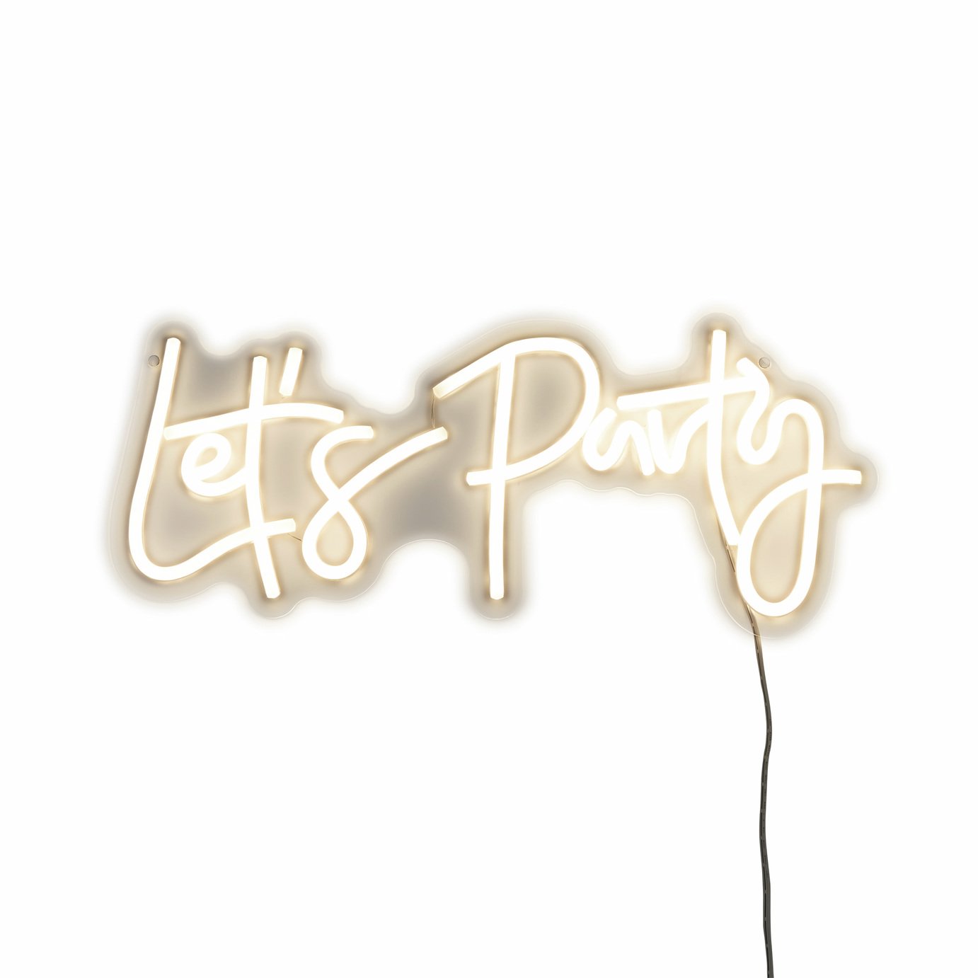 Searchlight Let's Party LED Neon Effect Wall Light - White