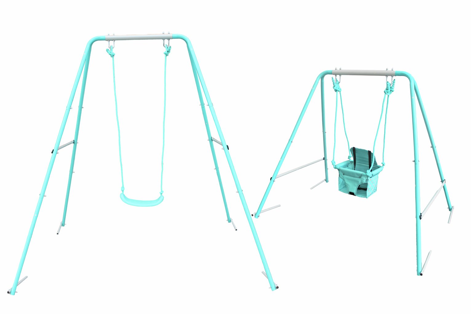 Chad Valley 2 In 1 Kids Garden Swing - Green