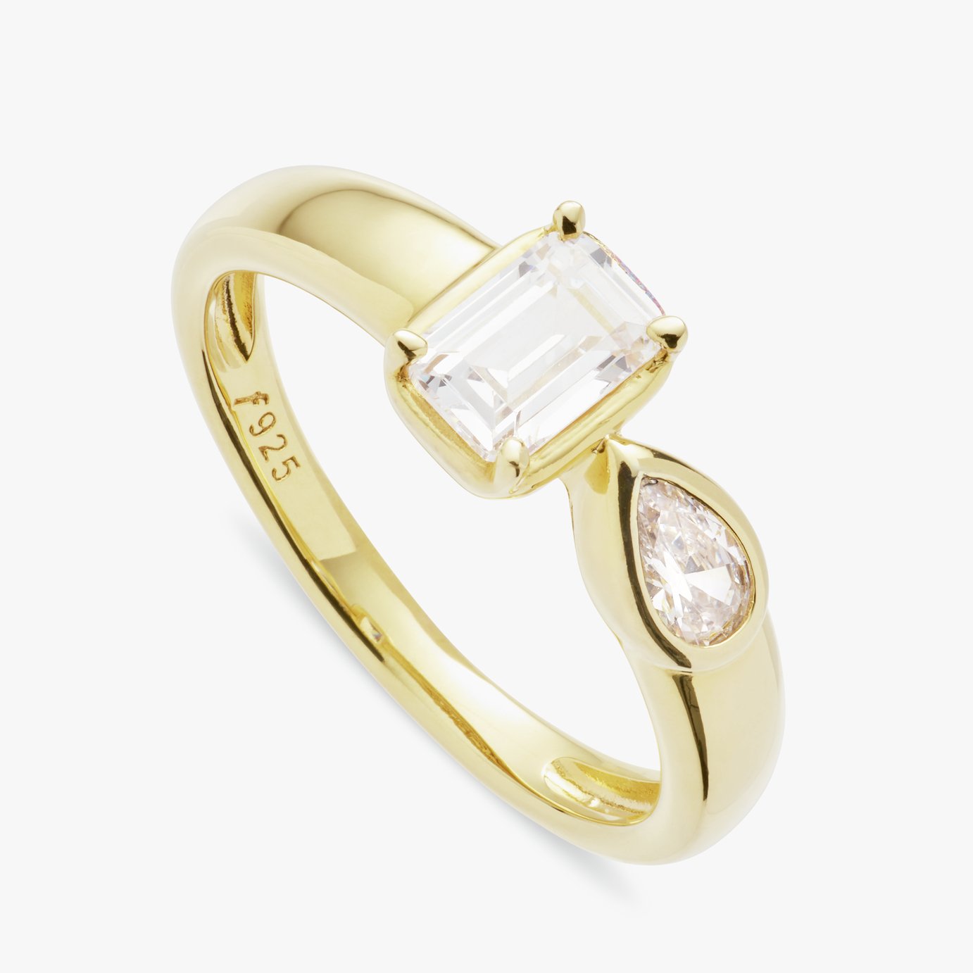 Revere Gold Plated Sterling Silver Fashion Ring - Small